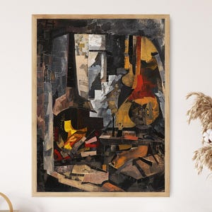 Cubist Aesthetic Art Print - Minimalist Decor Piece - Urban Loft Artwork - Distinctive Birthday Present