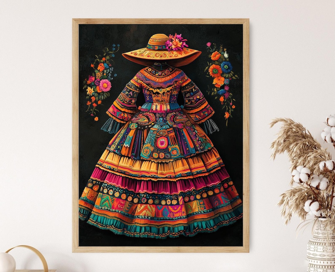 Illustrazione di cappello peruviano Pollera e Chullo, design di