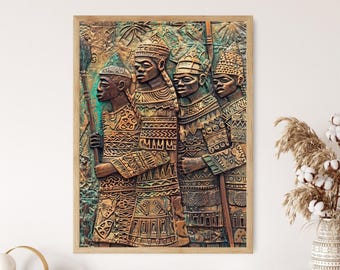 ベナンのアフリカ美術ジクレー版画：文化的な室内装飾 - Etsy 日本