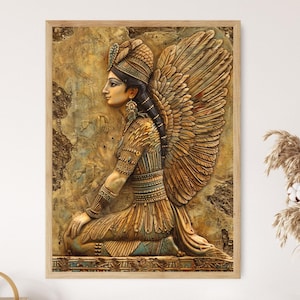 Sumerian Goddess Inanna, Mesopotamian Art Print
