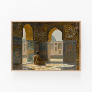 Classical Turkish Art Print, Osman Hamdi Bey Motif, Refined Living Room Wall Art, Exclusive Art Connoisseur Present