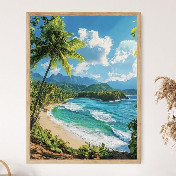 Druk artystyczny Maracas Bay, Trynidad i Tobago Coastal Serenity
