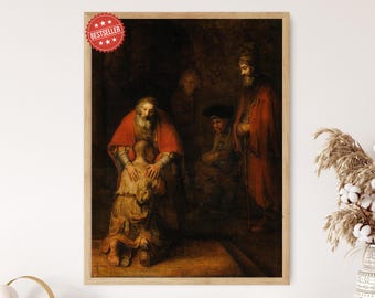 Rembrandt: El regreso del hijo pródigo (Impresión) - Bellas Artes Religiosas