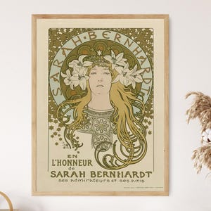 En le honneur de Sarah Bernhardt, ses admirateurs et ses amis, Alphonse Mucha Print