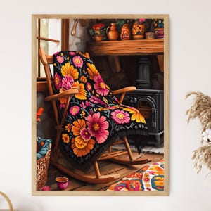 Muhu Wollschal Illustration, Estnische Stickerei, Traditionelles Folkloristisches Textil