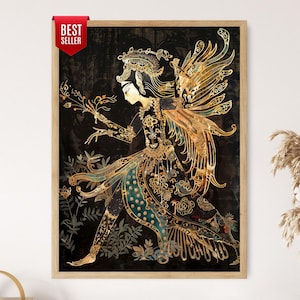 チンギス・ハンの肖像画アートプリント、モンゴルの指導者の壁飾り
