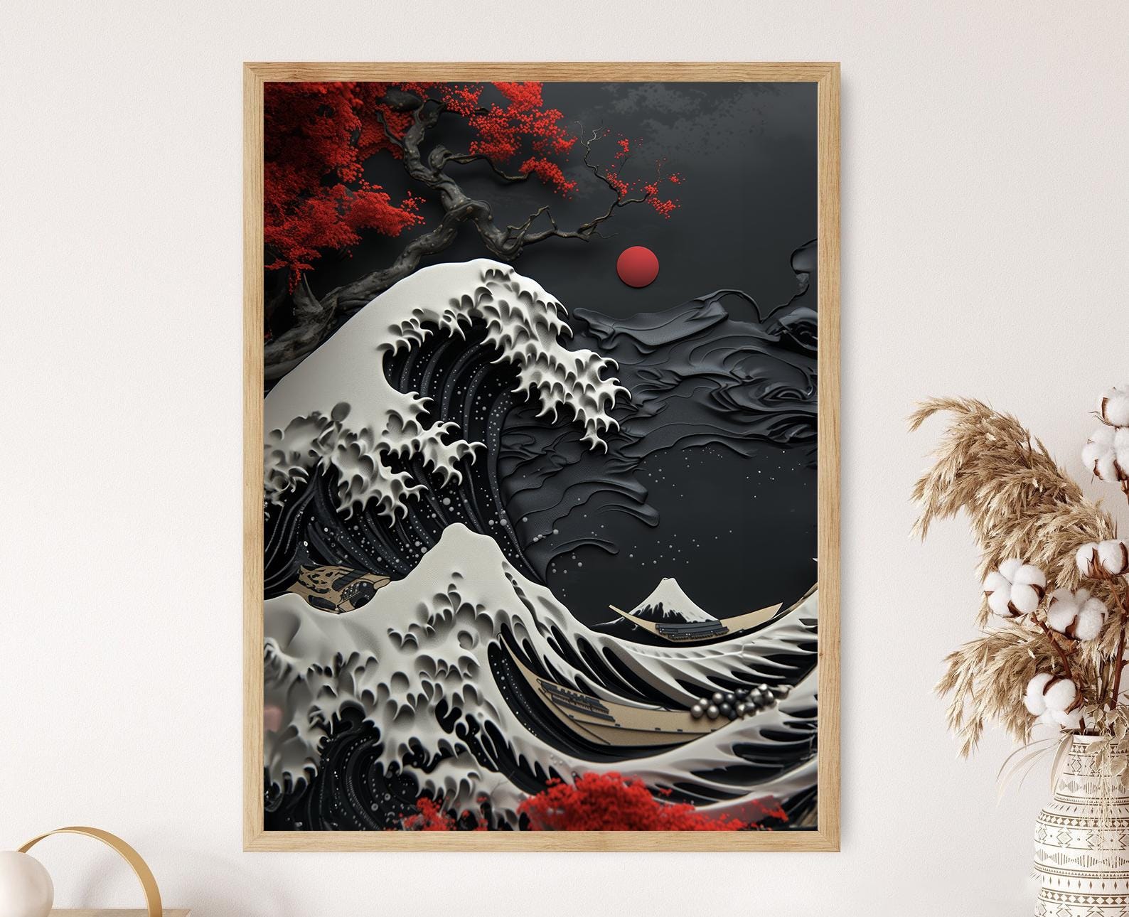 The Great Wave off Kanagawa Art Print, Classic Japanese Wall Art
