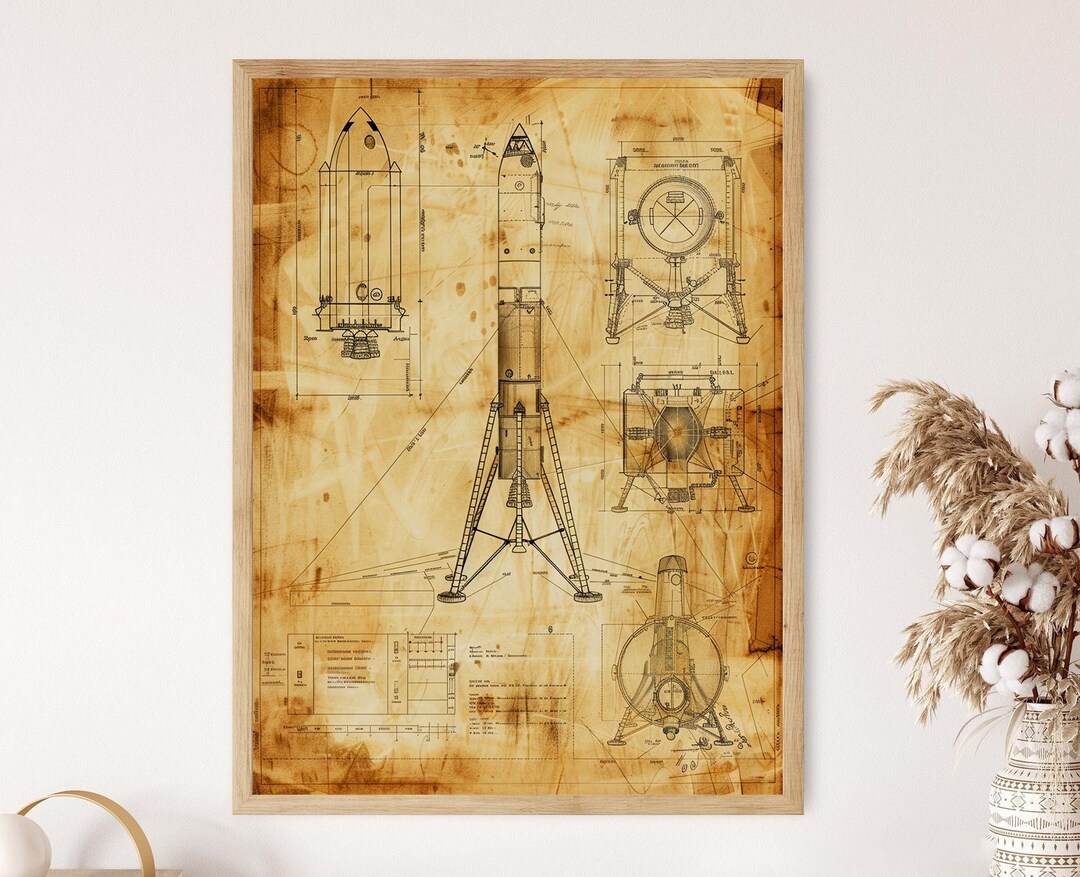 NASA Patent Art Print: Vintage Space Exploration Wall Decor - Etsy