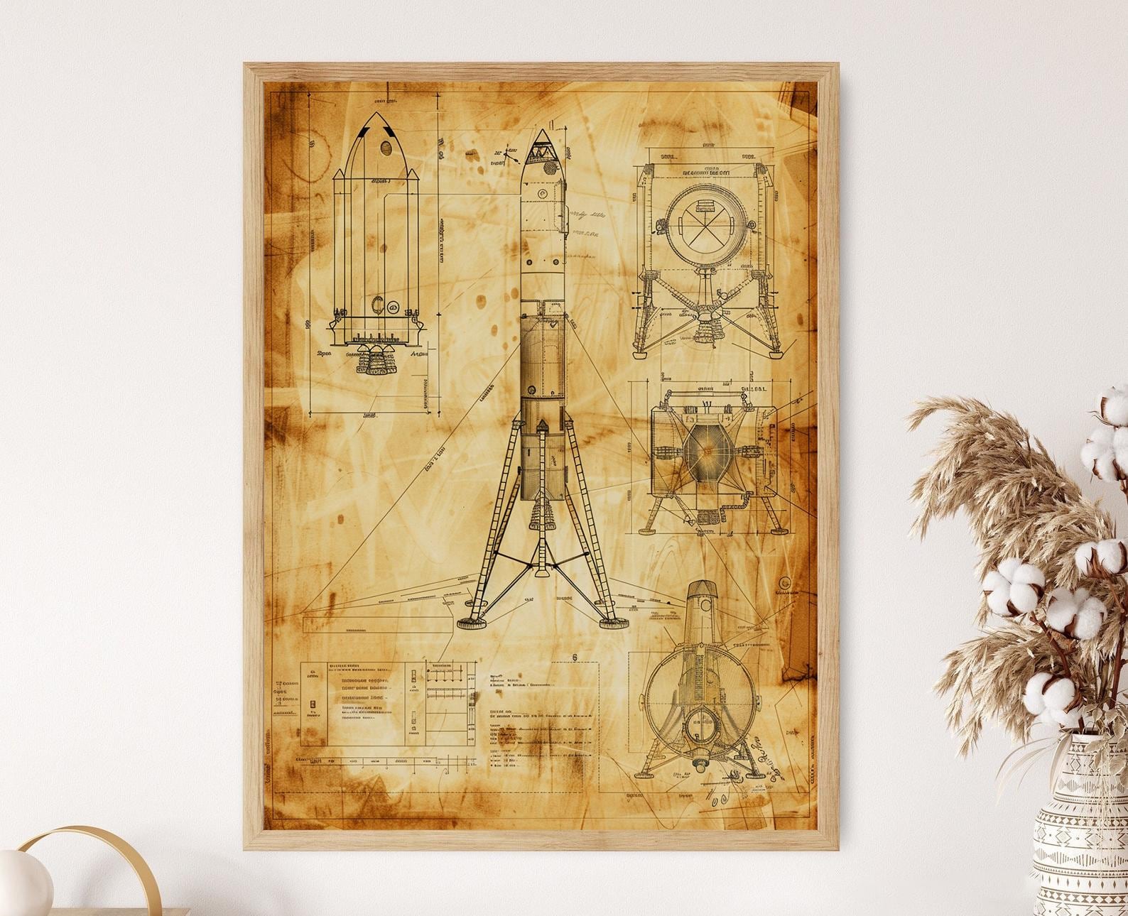 NASA Patent Art Print: Vintage Space Exploration Wall Decor - Etsy