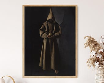Saint Francis of Assisi Art Print: Spanish Baroque Religious Poster