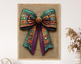 Mayan Ornament Art Print: Guatemalan Folk Decor Poster