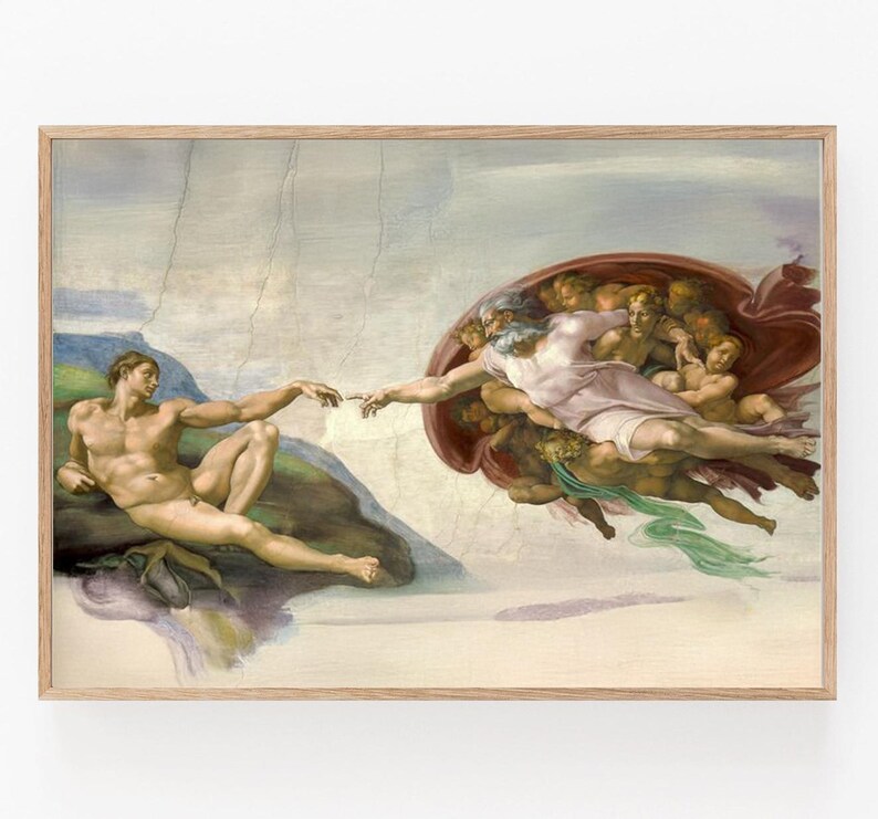 The Creation of Adam, Creazione Di Adamo, 1512 Michelangelo Fine Art ...