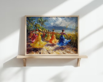 Pintura de danza Tinikling: arte cultural filipino