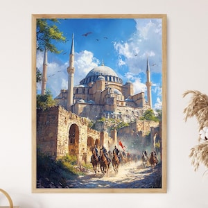Ottoman Soldiers entering Istanbul, Osman Hamdi Bey Print, Authentic Turkish Print