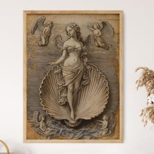 The Birth of Venus Art Print, Classical Mythology Art, Renaissance-Inspired Wall Decor