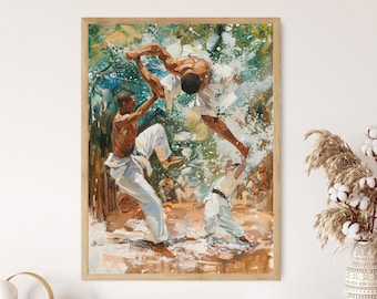 Capoeira Movement Print: Brazilian Martial Arts Wall Art
