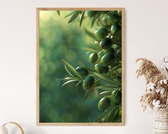 Kunstdruck Olivenbaum: Botanisches Wandbild fr das Wohnzimmer - Etsy  sterreich