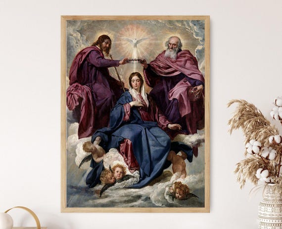 The Coronation of the Virgin Fine Art Print: Diego Velázquez