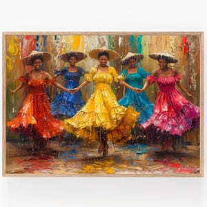 Colorful Tinikling Dance Art, Traditional Filipino Dance Scene Capturing Joy and Heritage