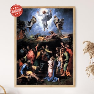 Raphael’s The Transfiguration Print, Religious Wall Art, Christian Home Decor, Church Gift, Vibrant Matte Art Print, Multiple Sizes