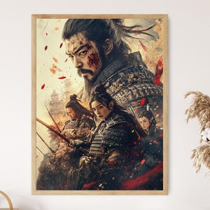 Shogun Samurai Print, Japan History Art, Traditional Warrior Decor