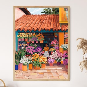 Honduras Flower Shop Illustration, Flores de Honduras