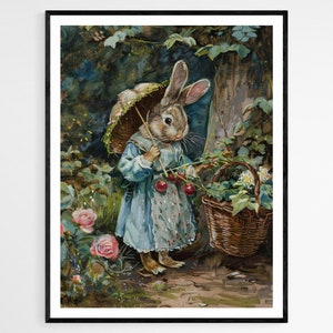 Arte de pared inspirado en Peter Rabbit, decoración de guardería de Beatrix Potter, delicioso regalo de bienvenida para recién nacidos