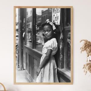 Whites Only Fotodruck - Kraftvolles historisches Poster - Bürgerrechte Wandkunst