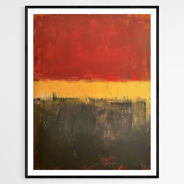 Mark Rothko Inspired Art Print - Abstract Colorful Wall Decor for Modern Home, Unique Housewarming Gift