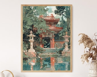 吉田博 日本の木版画：春の温泉ジクレーアート - Etsy 日本