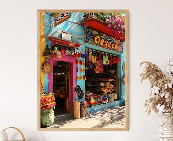 Oaxaca Cafe Print, Colorful Mexican Art - Etsy