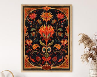Handcrafted Indian Madhubani Print, Vibrant Cultural Art