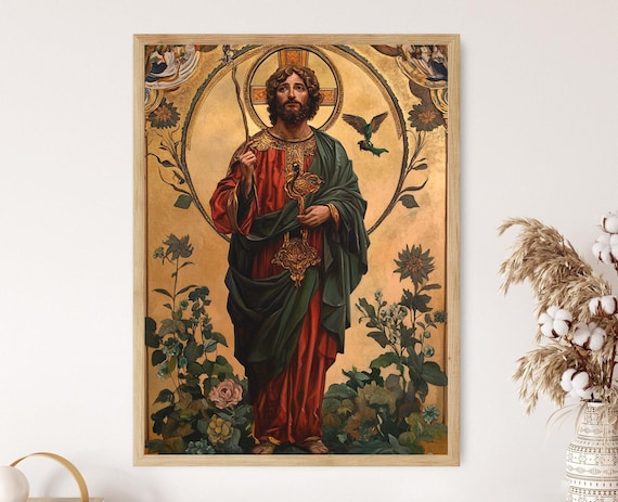 Saint Jude Art Print: Renaissance-style Catholic Wall Decor - Etsy