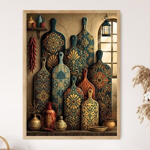 Talavera broodplankencollectie, Mexicaans geverfde keuken, Fine Art Print