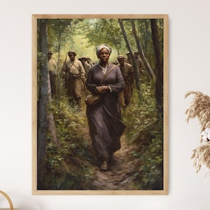 Harriet Tubman Art Print: Underground Railroad, Civil Rights Artwork