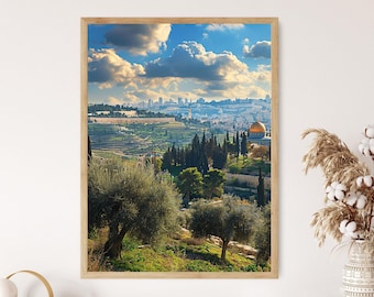 Mount of Olives Art Print, Panoramic View of Jerusalem