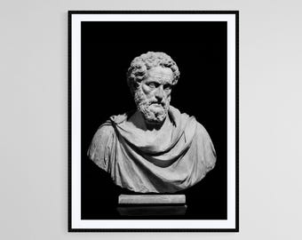 Lámina artística de Marco Aurelio: Emperador romano, póster de filosofía estoica
