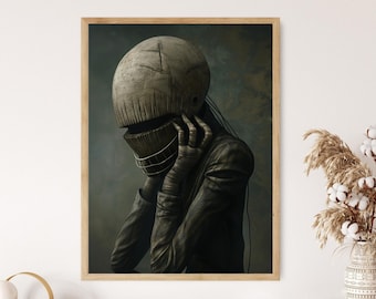 不気味な悪夢の領域のアートプリント：ゴシックホラーの壁飾り - Etsy 日本