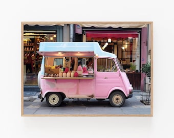 Italiaanse Gelato Van Art Print: mediterraan keukendecor