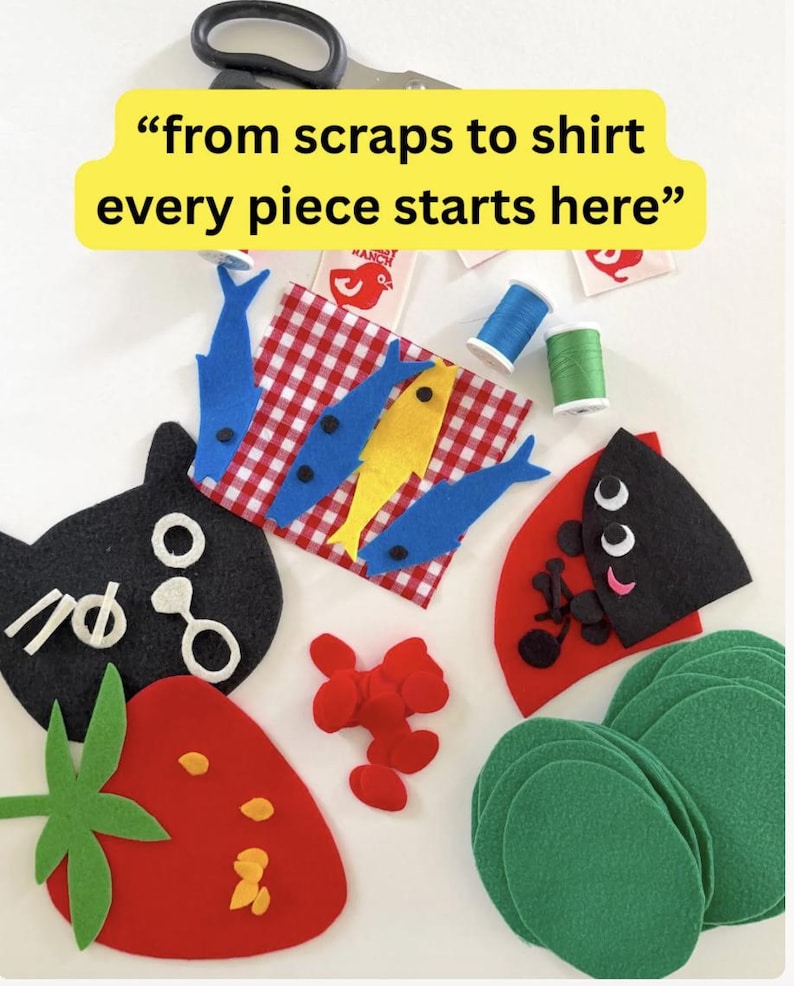 Kids Black Cat Surfer Tee | Hand Appliqué Hawaiian Fabric Surfboard Top bild 2