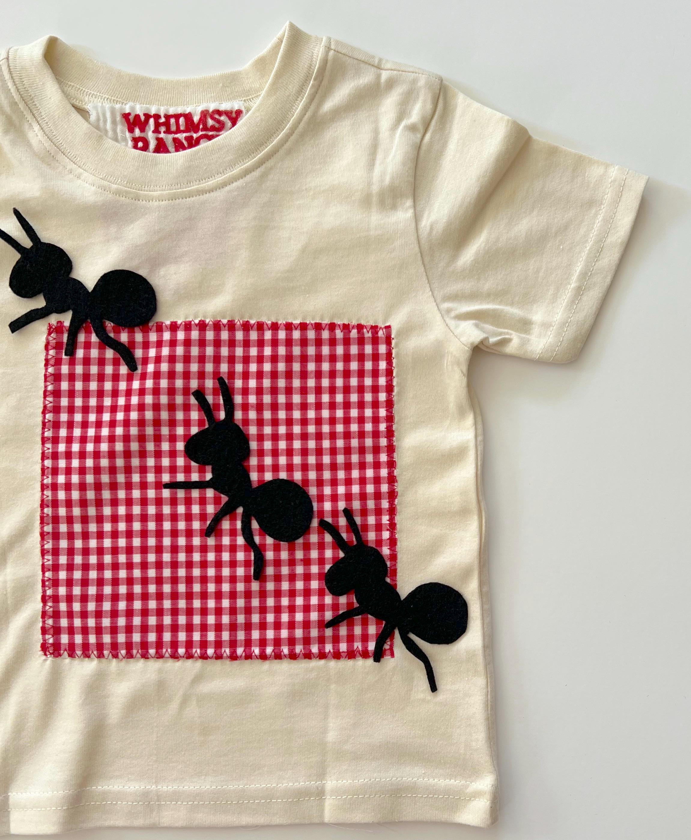 90s CAKE ant 蟻 ヴィンテージ Tシャツ シングルステッチ Kids Ant Tee: Hand Appliqued Soft Washable Felt Ants - Kids Bug