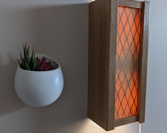 Wooden sconce light, accent light, light box, wall light