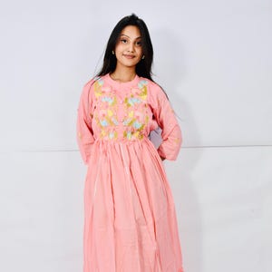 Indian Women Cotton Fabric maxi dress