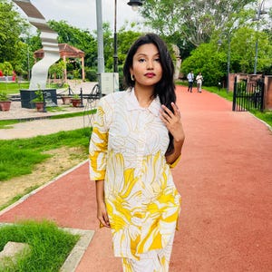 Indian Women Cotton Fabric Dress Kurti with Pant