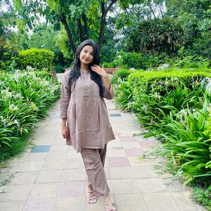 Indian Women Cotton Fabric Dress Kurti with Pant