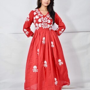 Indian Women Cotton Fabric Dress Kurti with Pant