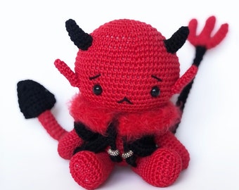 Baby Devil Crochet Doll - Amigurumi - Stuffed Toy - Plushie - Softie