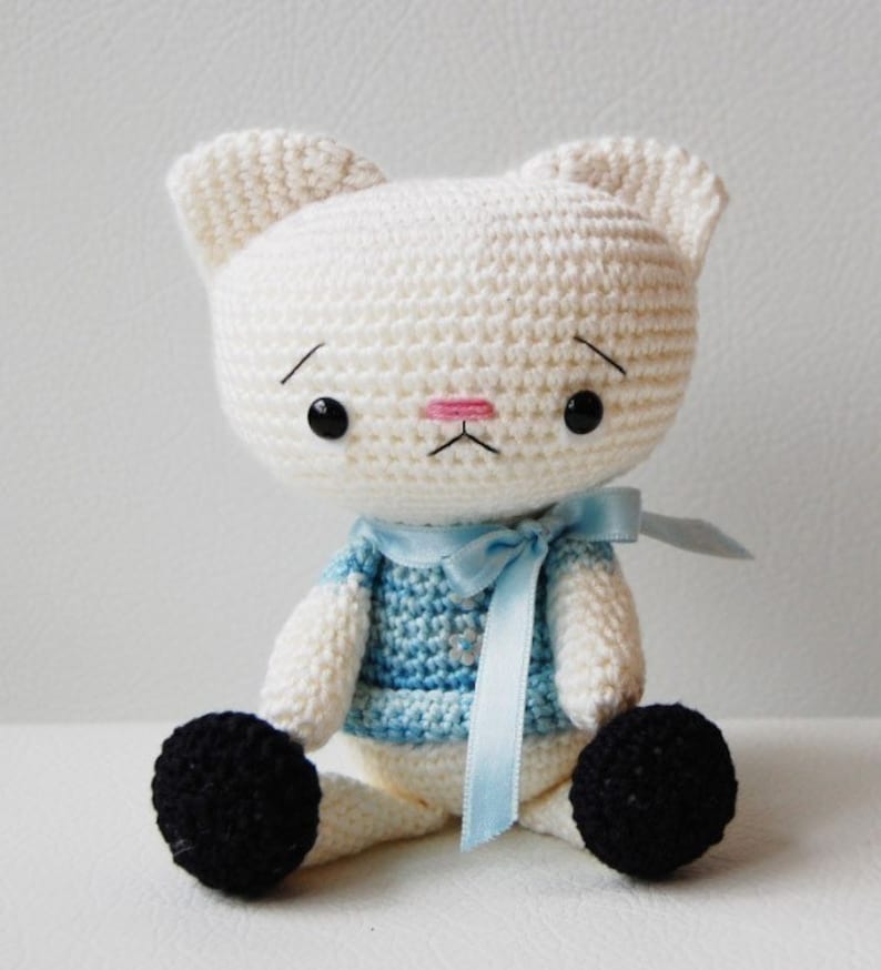 Cat Crochet Pattern Amigurumi Spanky the Cat PDF Download image 1