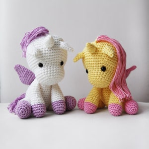 Crochet unicorn pattern Amigurumi Peachy Rose the Unicorn, stuffed doll, softie, plushie, pdf download image 4