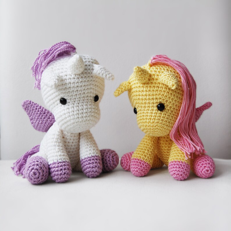 Crochet unicorn pattern Amigurumi Peachy Rose the Unicorn, stuffed doll, softie, plushie, pdf download image 4